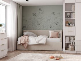 Диван-кровать Бенто (крем) в Чернаково - chernakovo.mebel-nsk.ru | фото