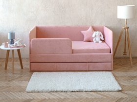 Диван-кровать Happy (коралловый) в Чернаково - chernakovo.mebel-nsk.ru | фото