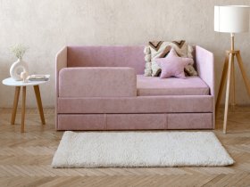 Диван-кровать Happy (розовый) в Чернаково - chernakovo.mebel-nsk.ru | фото