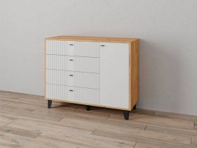 Комод «Катрин-13» (дуб крафт золотой/карбон фарфор) в Чернаково - chernakovo.mebel-nsk.ru | фото