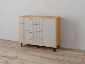 Комод «Катрин-13» (дуб крафт золотой/сантьяго софт) в Чернаково - chernakovo.mebel-nsk.ru | фото