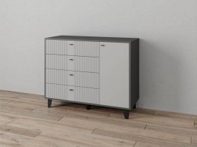 Комод «Катрин-13» (графит/светло-серый) в Чернаково - chernakovo.mebel-nsk.ru | фото
