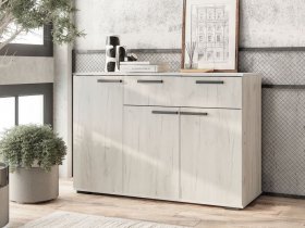 Комод Стандарт-4 NEW (дуб крафт белый) в Чернаково - chernakovo.mebel-nsk.ru | фото