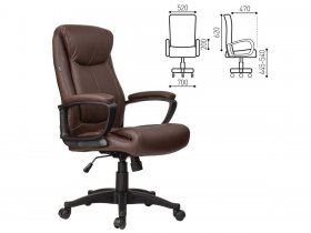 Кресло офисное BRABIX Enter EX-511, коричневое в Чернаково - chernakovo.mebel-nsk.ru | фото