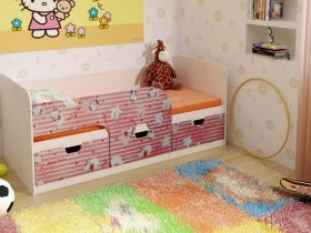 Кровать детская с ящиками 1,86 Минима Hello Kitty в Чернаково - chernakovo.mebel-nsk.ru | фото