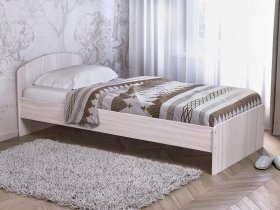 Кровать односпальная 80 с низкой спинкой (ясень шимо светлый) в Чернаково - chernakovo.mebel-nsk.ru | фото