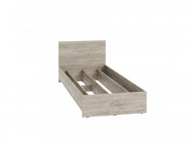 Кровать односпальная КР-080 Ронда (дуб крафт серый) в Чернаково - chernakovo.mebel-nsk.ru | фото