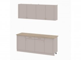 Кухонный гарнитур 2,0м Одетта (меланж/дуб сонома) в Чернаково - chernakovo.mebel-nsk.ru | фото