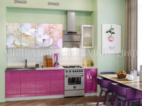 Кухонный гарнитур Вишневый цвет в Чернаково - chernakovo.mebel-nsk.ru | фото