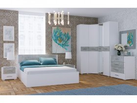 Модульная спальня Бьянка (белый/бетон) в Чернаково - chernakovo.mebel-nsk.ru | фото