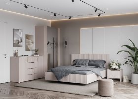Модульная спальня «Тефия» (тефия/софт сантьяго) в Чернаково - chernakovo.mebel-nsk.ru | фото