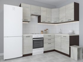 Модульная угловая кухня 1,4м*2,1м Лада (пикард) в Чернаково - chernakovo.mebel-nsk.ru | фото