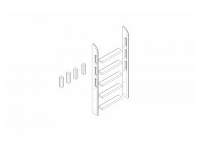 Пакет №10 Прямая лестница и опоры для двухъярусной кровати Соня в Чернаково - chernakovo.mebel-nsk.ru | фото