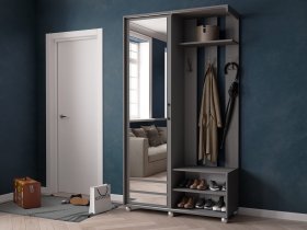 Прихожая «Ларго-2» (графит серый) в Чернаково - chernakovo.mebel-nsk.ru | фото