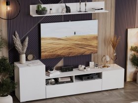 Стенка «Сильвия» (белый ясень) в Чернаково - chernakovo.mebel-nsk.ru | фото