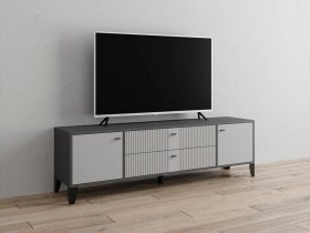 Тумба под ТВ Парус-10 (графит/светло-серый) в Чернаково - chernakovo.mebel-nsk.ru | фото