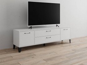 Тумба под ТВ Парус-13 (белый) в Чернаково - chernakovo.mebel-nsk.ru | фото