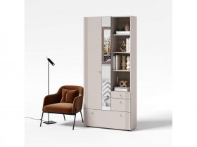Вешалка с зеркалом ВШ1 Одетта (дуб эндгрей/меланж) в Чернаково - chernakovo.mebel-nsk.ru | фото